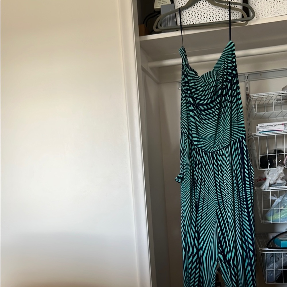 Stylish Green and Black Jumpsuit